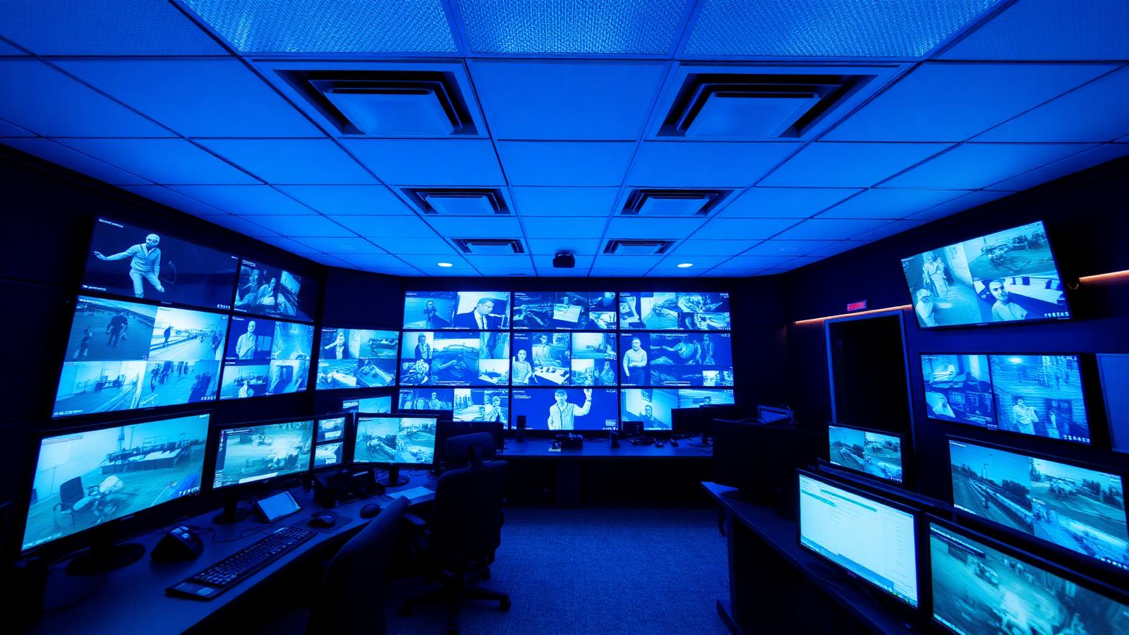 Modern CCTV control room
